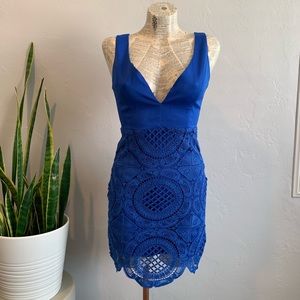Deep v neck crochet pattern dress